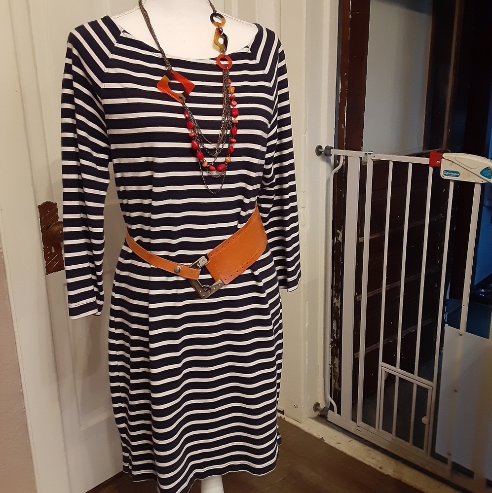 GAP boat neck striped dress